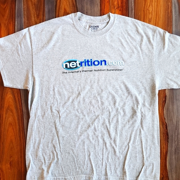 Graphic Tee, Men's XL, Gray with "Netrition.com" printed on it. - Picture 1 of 5